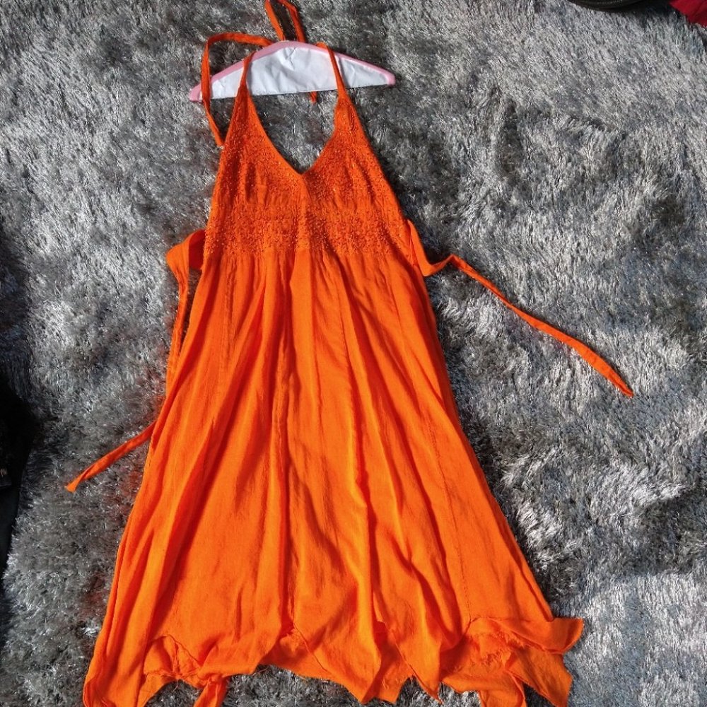 Orange Back Out Blouse